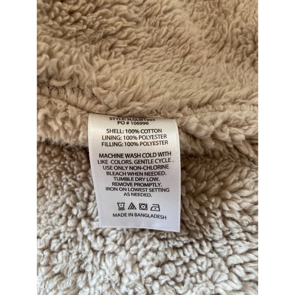 Levis Green Blue Plaid Flannel Shirt Jacket Sherpa Lined Insulated Size Medium - Picture 8 of 8